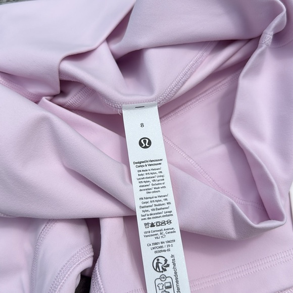 Lululemon Align High-Rise‎ Short 4" Pink Organza size 8 NWT - Picture 7 of 8